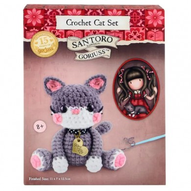 Комплект за плетене на една кука SANTORO Gorjuss Memories - Grey Cat
