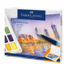 Акварелни бои 24 цвята в кутия-палитра - Faber-Castell