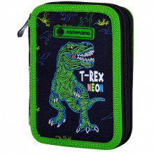 Зареден Несесер 2 ципа Astrabag - T-Rex Neon