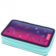 Пълен Несесер 23 части с 2 ципа Herlitz - Pink Stars