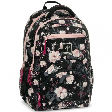 Ученическа раница Ars Una ERGO - Flowery Black