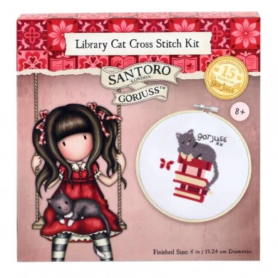Комплект за бродиране SANTORO Gorjuss Memories - Library Cat