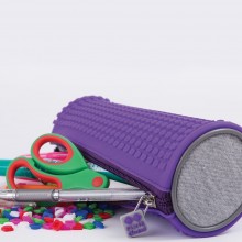 Несесер цилиндър Pixie Crew - Grey/Purple
