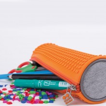 Несесер цилиндър Pixie Crew - Grey/Orange