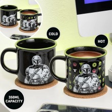 Термочувствителна чаша 350 ml - Mandalorian and Grogu