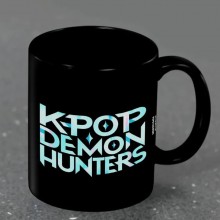 Керамична чаша K-Pop Demon Hunters - черна Logo