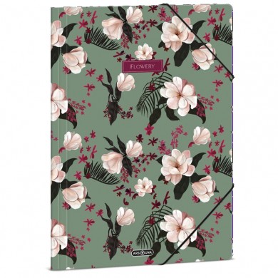 Папка с ластик A4 Ars Una - Flowery Green