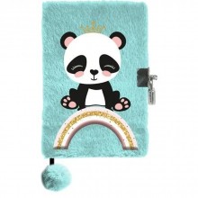 Плюшен Дневник А5 PASO - Panda Rainbow
